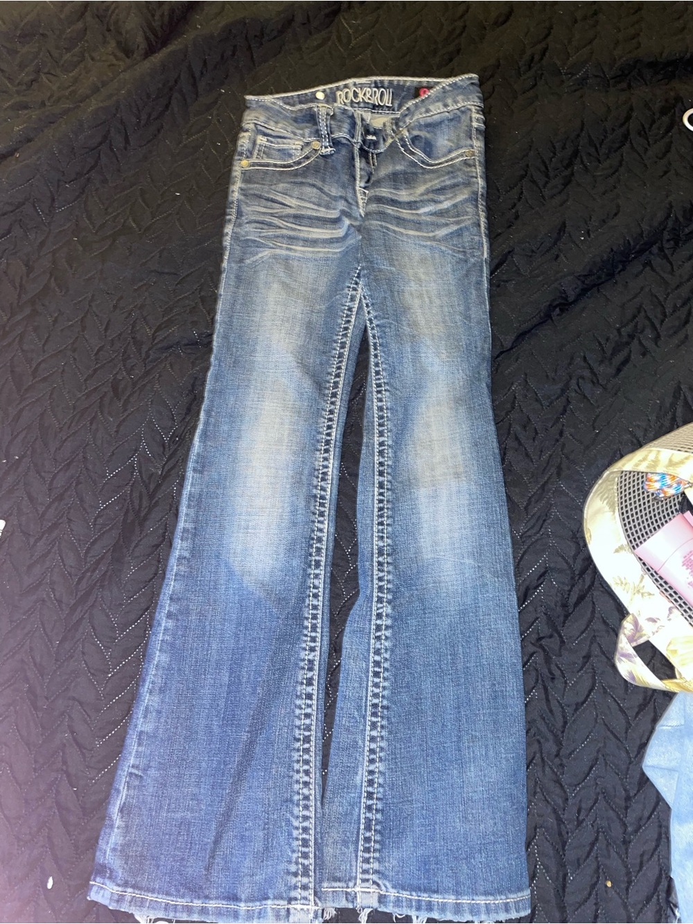 Girls size 8 Rock & Roll Cowgirl Blue Flare Jeans